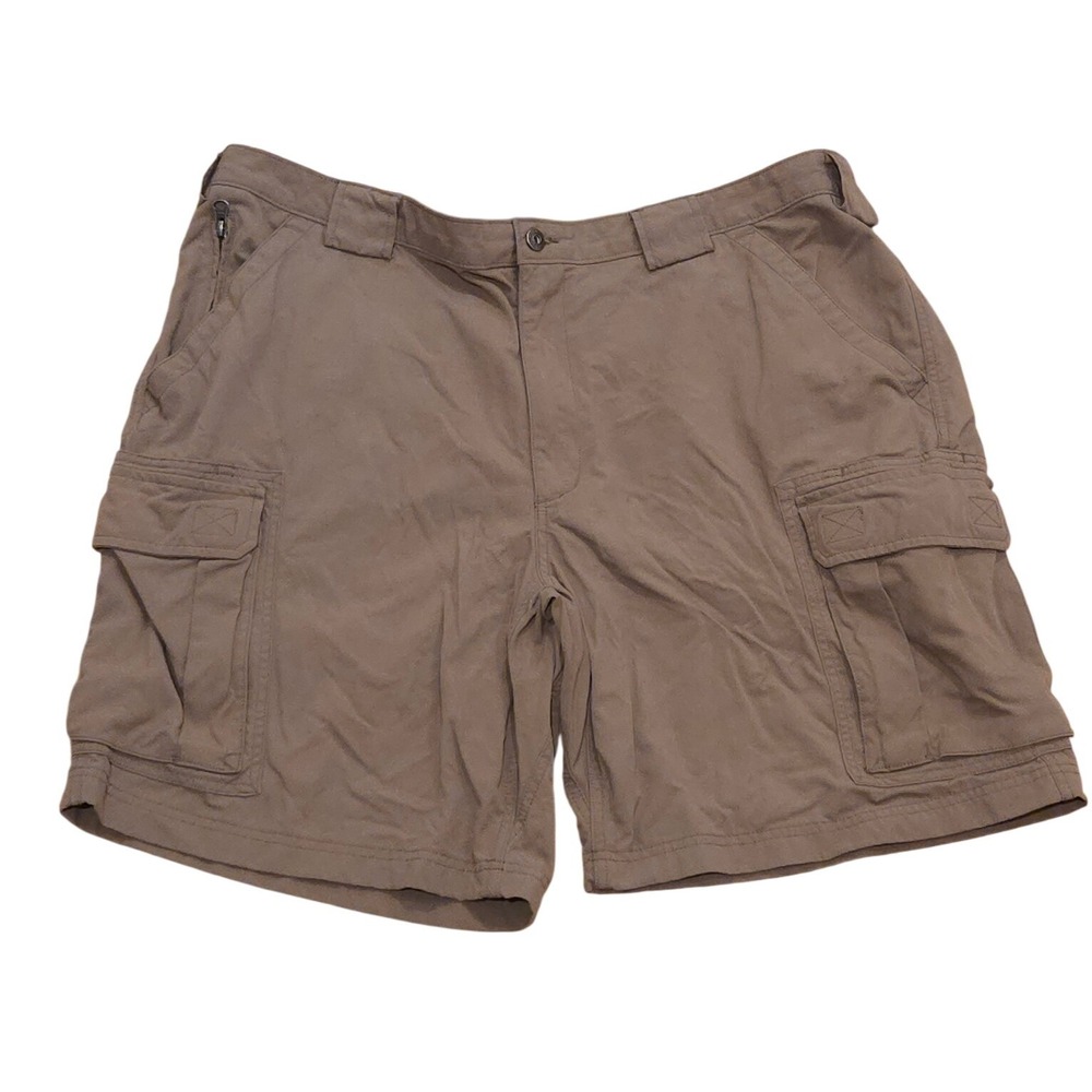 Duluth Trading Company Mens Cargo Shorts 2XL Nylon Tan Outdoor Hiking